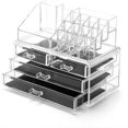 thumbnail image 4 of Jewelry Storage Box Acrylic Cosmetics Lipsticks Makeup Organizer Holder Box (4 Transparent Drawers), 4 of 7