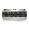 thumbnail image 2 of Auriga Fine Jewelry Stainless Steel Polished Black Diamond 10 mm Band for Women Size 8.5, 2 of 6