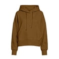 thumbnail image 4 of Dgankt Women's Oversized Cropped Hooded Pullover Sweatshirt Long Sleeve Drop Shoulder with Kangaroo Pocket, 4 of 9