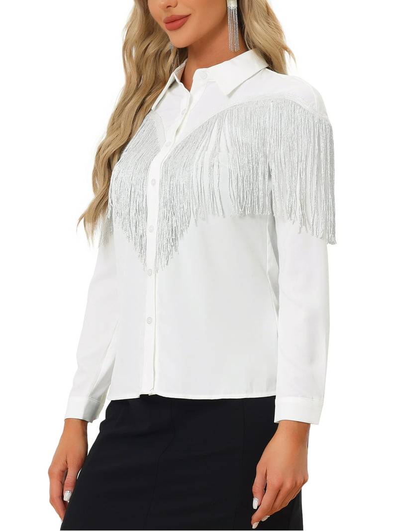 FULL FRINGE OVER TOP ホワイト Amerivintage FULL FRINGE OVER TOP ホワイト