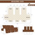 thumbnail image 2 of Housse de Sofa Inclinable, Housses de Canapé Inclinable, Housse de Canapé Inclinable à Mouvement Protecteur de Meuble avec Sangles Élastiques (3 Places Standard, Chocolat, 2 of 6