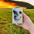 thumbnail image 2 of 8oz skull Stainless Steel flask, 2 of 7