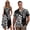 Blue Hibiscus Flowers, variant on Polynesian Hibiscus His and Hers Matching Outfits Plumeria Mens Button Up Shirt Loose Hawaiian Tops Size XS Lightweight Mens Short Sleeve Button Down Shirts