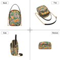 thumbnail image 3 of FORMRS Crossbody Bag for Women Quilted Travel Shoulder Cell Phone Purse with Chain Strap Handbag, Pink Oranges, 3 of 7