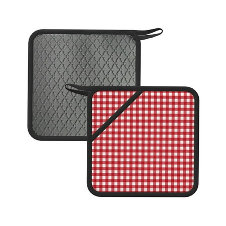

Lukts Red Checkboard for Silicone Anti-hot Mats - Heat Resistant for Kitchen Counter Dish Drying Mat Silicone Trivets Hot Pads for Kitchen Counter