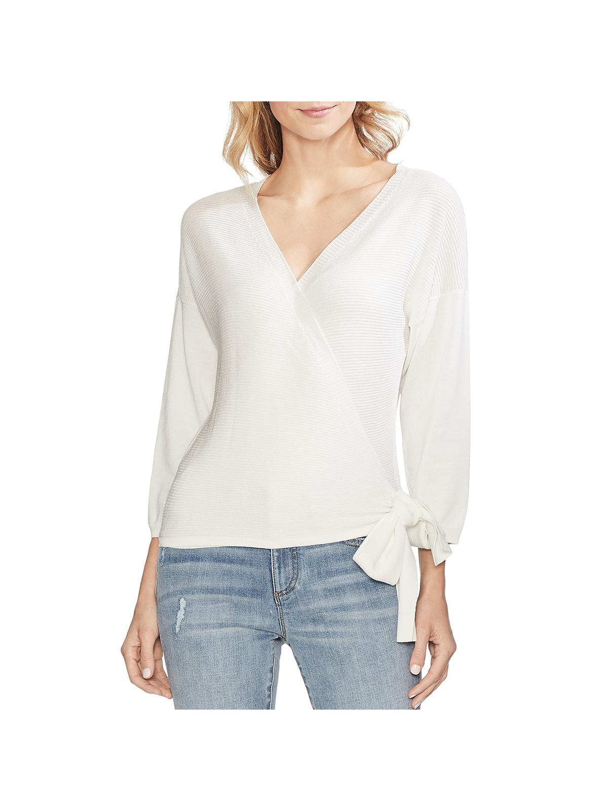 vince camuto mixed media top