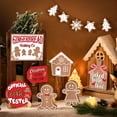 thumbnail image 3 of XIBUFE 12Pcs Christmas Tiered Tray Decor Christmas Wood Tabletop Decor Gingerbread Man Xmas Tabletop Farmhouse Coffee Signs Snowmen for Christmas Winter Farmhouse Home Party Holiday Decoration, 3 of 7