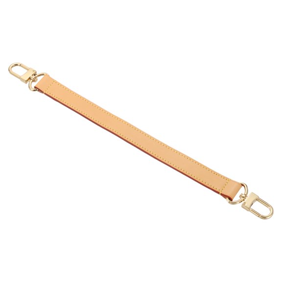 Uxcell 15 Inch Genuine Leather Purse Strap, 0.98 Inch Wide Short Shoulder Bag Strap Replacement Purse Straps Replacement for Women DIY Handbag Underarm Shoulder Bags, Tan