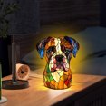 thumbnail image 4 of Dachshund Lamp, Retro Stained Resin Tabletop Night Light, Dog Series Art Night Light, Dog Lamp Stained Glass, 3D Cute Pet LED Table Lamps, Gift for Lovers(B), 4 of 6