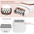 thumbnail image 3 of Epilator for Women, 3 in 1 Electric Hair Shaver Cordless Epilator Callous Removers, Portable Rechargeable Hair Removal for Women, White, 3 of 8
