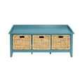 thumbnail image 5 of ACME Flavius Storage Bench in Teal, 5 of 7