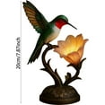 thumbnail image 3 of Fasiaou 4 Counts Flower Table Lamp with Hummingbird, Resin Night Light for Bedroom Decor, Warm LED Ambient Lighting, Home Decoration Gift for Housewarming Holiday, 3 of 3