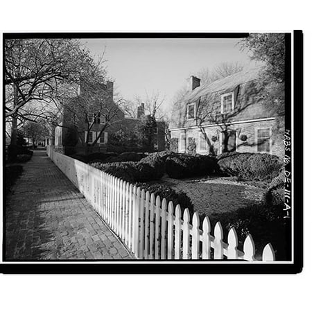 Historic Print, Odessa Historic District, Main Street (Houses), Appoquinimink Creek, High, Main & Fourth Streets, Odessa, New Castle County, DE, 16" x 20"
