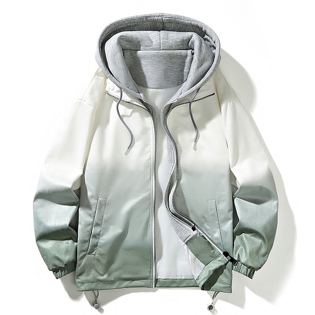 RXIRUCGD Veste à Capuche Slim Mode pour Hommes, Vert Armée, Taille : L