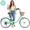 Green, variant on 7 Speed City Bike for Girls with Front Basket, 22 Inch Kids Bicycle with 13 Inch Low-Step Steel Frame, Vintage Cruiser Design with Adjustable Leather Saddle and Dual Brakes for Ages 8+, Pink