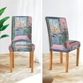 thumbnail image 3 of Yayeee 2 Pack Dining Chair Covers Stretch Parson Chairs Slipcovers Seat Protector, Green Window Sea, 3 of 6