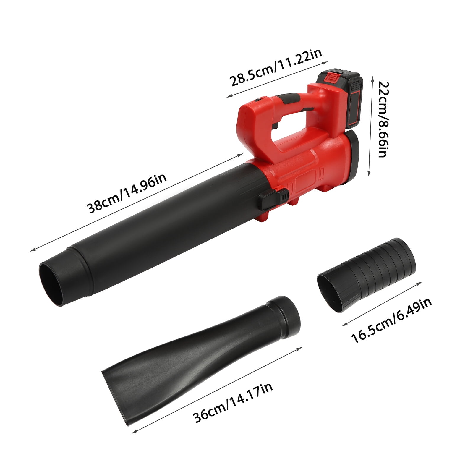 Electric Cordless Leaf Blower Rechargeable Leaf Blower 6-Speed Variable Speed for Lawn Care, Snow, Debris