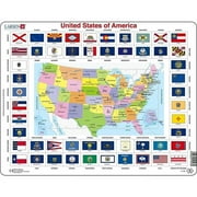 Larsen Puzzles USA State Flags 70 Piece Children's Educational Jigaw Puzzle