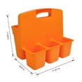thumbnail image 6 of Pen+Gear Plastic Supply Caddy Desk Organizer, Orange, 6 of 7