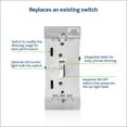 thumbnail image 3 of Interruptor de intensidad Leviton Toggle Slide TSL06-1LW para LED blanco, 3 of 9