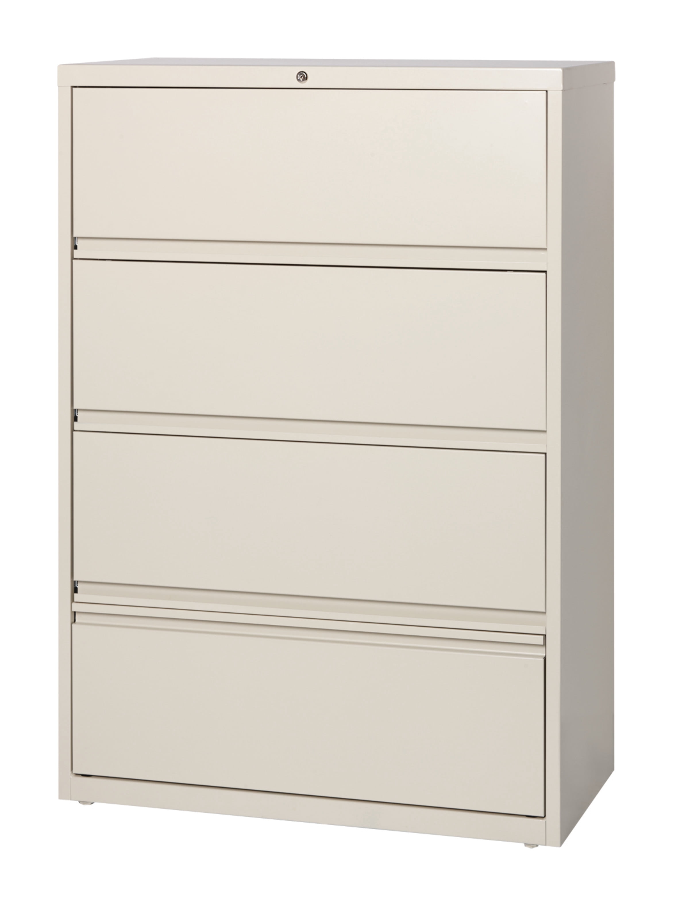 Hirsh 36 inch Wide 4 Drawer Metal Lateral File Cabinet with Roll-Out Shelves for Home and Office, Holds Letter, Legal and A4 Hanging Folders, Putty