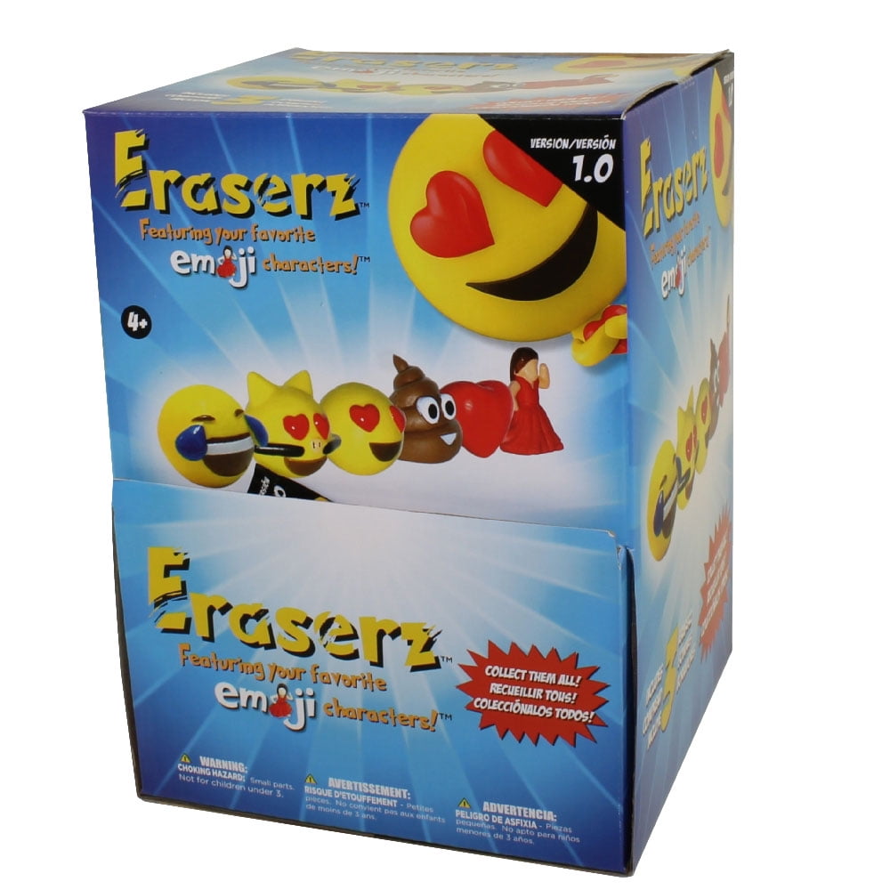 FUN 2 PLAY TOYS EMOJI CHARACTERS ERASERS 6 PACK VERSION 1.0 NEW SEALED 