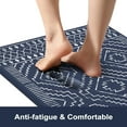 thumbnail image 3 of Anti Fatigue Kitchen Mat,Boho Kitchen Rugs Sets of 2, Cushioned Kitchen mats for Floor, Morocco Geometric Memory Foam Non Slip Standing Mats for Sink, Laundry, Office, Dark Blue, 3 of 6