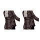 thumbnail image 2 of Camisa de mujer Sonducket cuello en V a rayas Gris SG 2Conjunto, 2 of 6