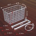 thumbnail image 2 of unbranded Kitchen Hanging Storage Basket with Hair Dryer Holder White Iron Rust Resistant Organizer, 2 of 8