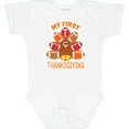 thumbnail image 3 of Inktastic My First Thanksgiving with Football Turkey Boys or Girls Baby Bodysuit, 3 of 5