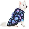 thumbnail image 2 of Goofa star Skull flower crystal Pattern Small Dog Sweater Hoodies Pet Grey Hooded Soft Fleece Sweatshirts with Pocket Fall Winter Puppy Cat Sweaters Warm Clothes-Small, 2 of 8