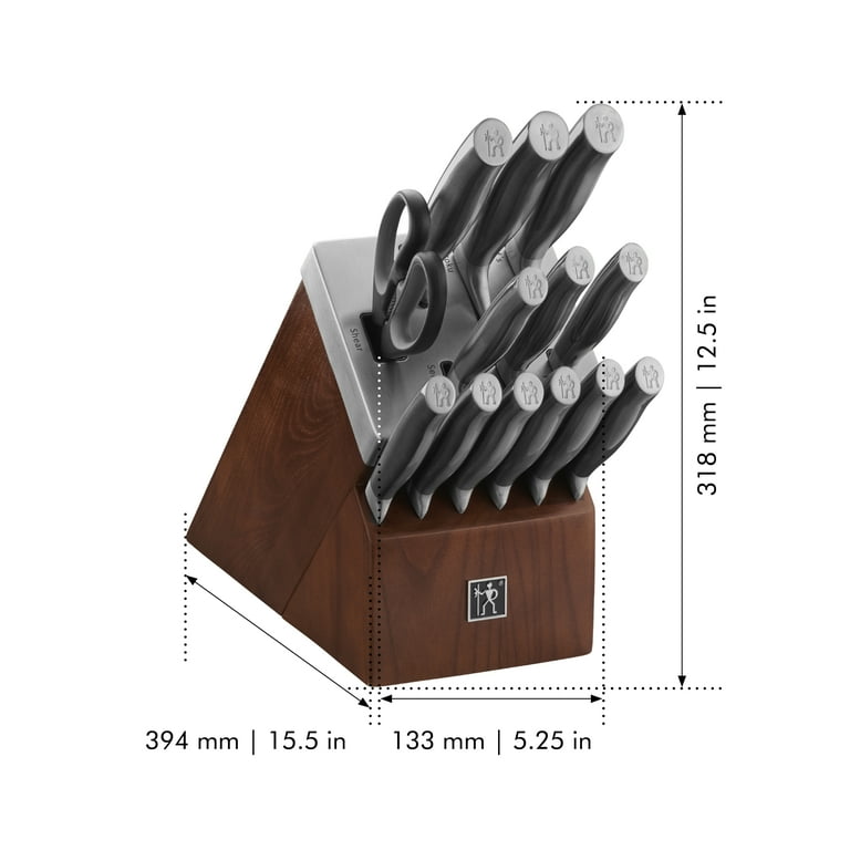 HENCKELS Graphite 14-pc Self-Sharpening Knife Block Set, Paring