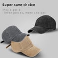 thumbnail image 2 of Stcylzfu 3pcs Vintage Washed Baseball Cap - Distressed Retro Dad Hat for Streetwear & Daily Outfits | Adjustable Unisex Fit, 2 of 6