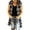 MEICHANG-ZQR1-Gray, variant on Flannel Long Vest for Women Hooded Drawstring Button Down Plaid Sleeveless Jacket Fall Winter Long Vest Jackets