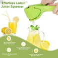 thumbnail image 3 of Lemon Squeezer Manual Citrus Press, Juicer Lemon, Easy Flat Lime Juicer with Foldable Design for Space Saving, Effortless Juice Extraction from Lemon, Lime, Orange, and Fruits – 7.8 Inch (Green), 3 of 20