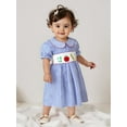 thumbnail image 5 of BemeyourBBs Little Girl Back to School Dress Embroidered Plaid Short Sleeve Dress, 5 of 9