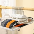 thumbnail image 3 of 10Pcs/Set Non-slip Clothes Hanger - Contrast Color, Wet Dry Dual Use, Traceless, Slim, Heavy Duty Clothing Drying Rack, Home Supplies, 3 of 8