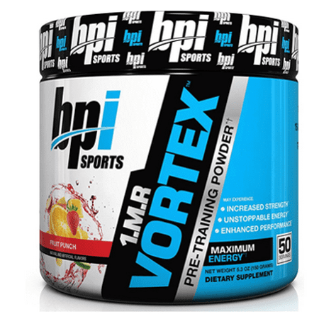 BPI Sports Vortex Pre Workout Powder, Fruit Punch, 40