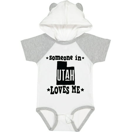 

Inktastic Someone in Utah Loves Me Vacation Gift Gift Baby Boy or Baby Girl Bodysuit