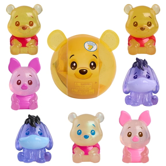 Disney Winnie the Pooh Bear-y Cute Jelly Figures, 7 to Collect, 2-inch Figurines, Ages 3