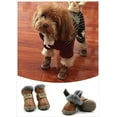 thumbnail image 4 of Uds. Botas cálidas de invierno para perros pequeños, antideslizantes, muñeco de nieve suave, suela antideslizante, protectores de pata, zapatos para cachorros pequeños (marrón, XS)-marrón-XS Sailing Electrónica, 4 of 5
