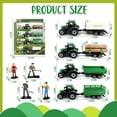 thumbnail image 5 of 4 Pcs Farm Tractor Toy, Toddlers Farm Toys Tractor Vehicles with Trailer, Truck Toys for Kids 3-6 Years Old, Birthday Gift & Party Favors, 5 of 7