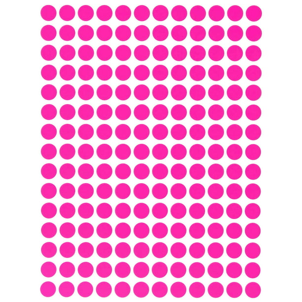 Royal Green Dot Sticker ¼” inch 8mm 5/16 Colored Labels in Neon Pink ...