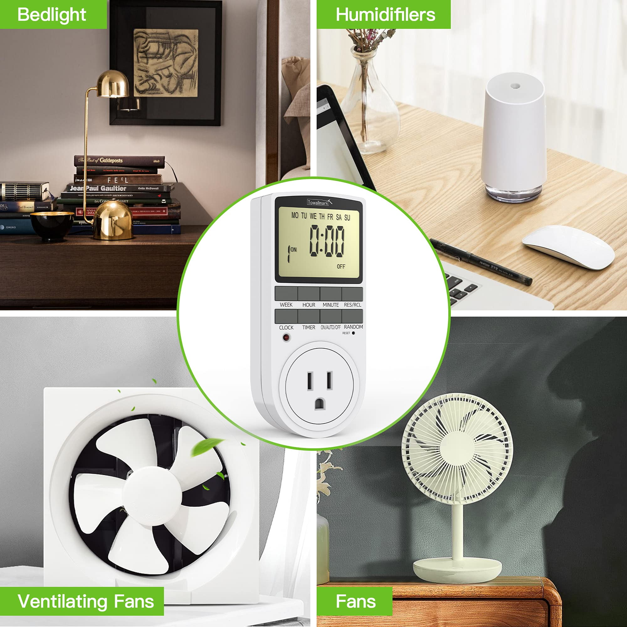 Timer For Wifi Router NearPow Outlet Timer, Multifunctional ...