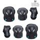 thumbnail image 2 of Advancent 6 unids/set hombres mujeres patinaje equipo de protección conjunto monopatín hielo rodillo coderas muñequera niño ciclismo montar Ropa Deportiva, Zapatos Azul negro M, 2 of 6