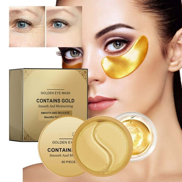 Up to 60% Off! Gspmoly Sleep Mask, Eye Pads - 60 Gold Eye Pads to Fight Dark Circles Bags and Puffiness 10Ml Blackout Eye Mask