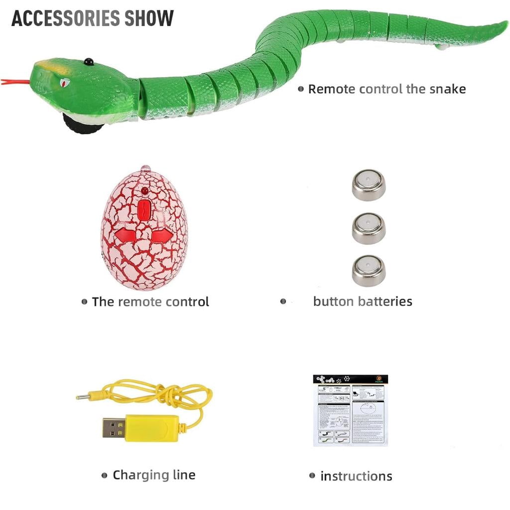 Yihuala Remote Control Snake Toy Robotic Rattlesnake Remote Toy With Realistic Movement And Safe Design