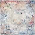 thumbnail image 6 of SAFAVIEH Monray Aaliyah Geometric Polyester Area Rug, Red/Multi, 7' x 7' Round, 6 of 9