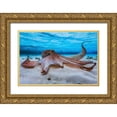 thumbnail image 1 of Gabriel, Barathieu 32x23 Gold Ornate Wood Framed with Double Matting Museum Art Print Titled - Octopus, 1 of 4