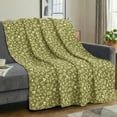 thumbnail image 5 of Teler Weighted Blanket for Adults 20 lbs, 48" x 72" Cooling Printed Heavy Blanket for Bed Sofa, Avocado Green, 5 of 7